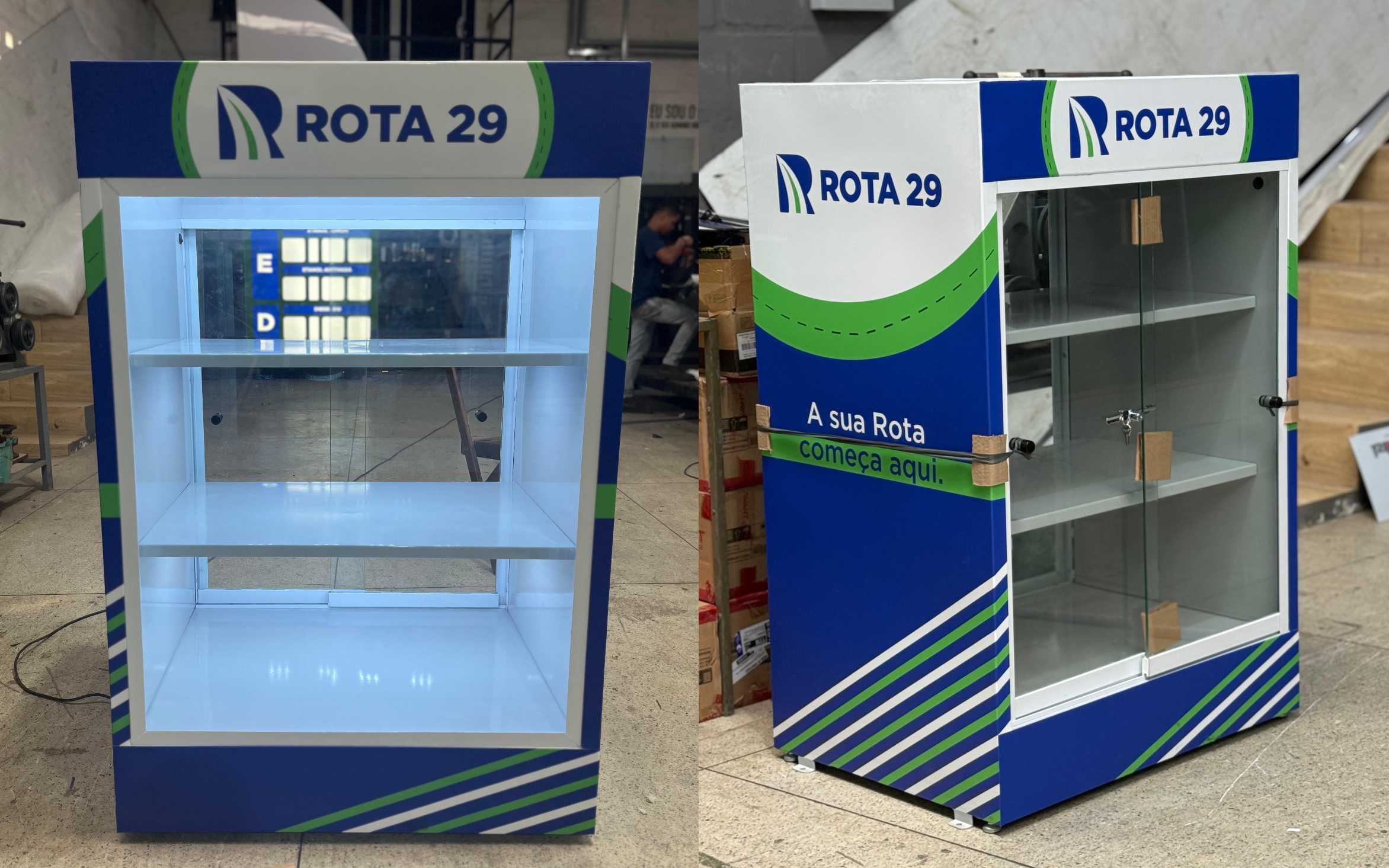 Rota 29 - Expositor com Iluminação - 1,2 Metros